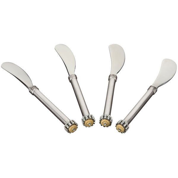 ALC Imperial Filigree Butter Knife 11 (set of four) - Brass and Silver