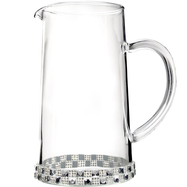 ALC 40 oz Glass Pitcher With Checker Crystals